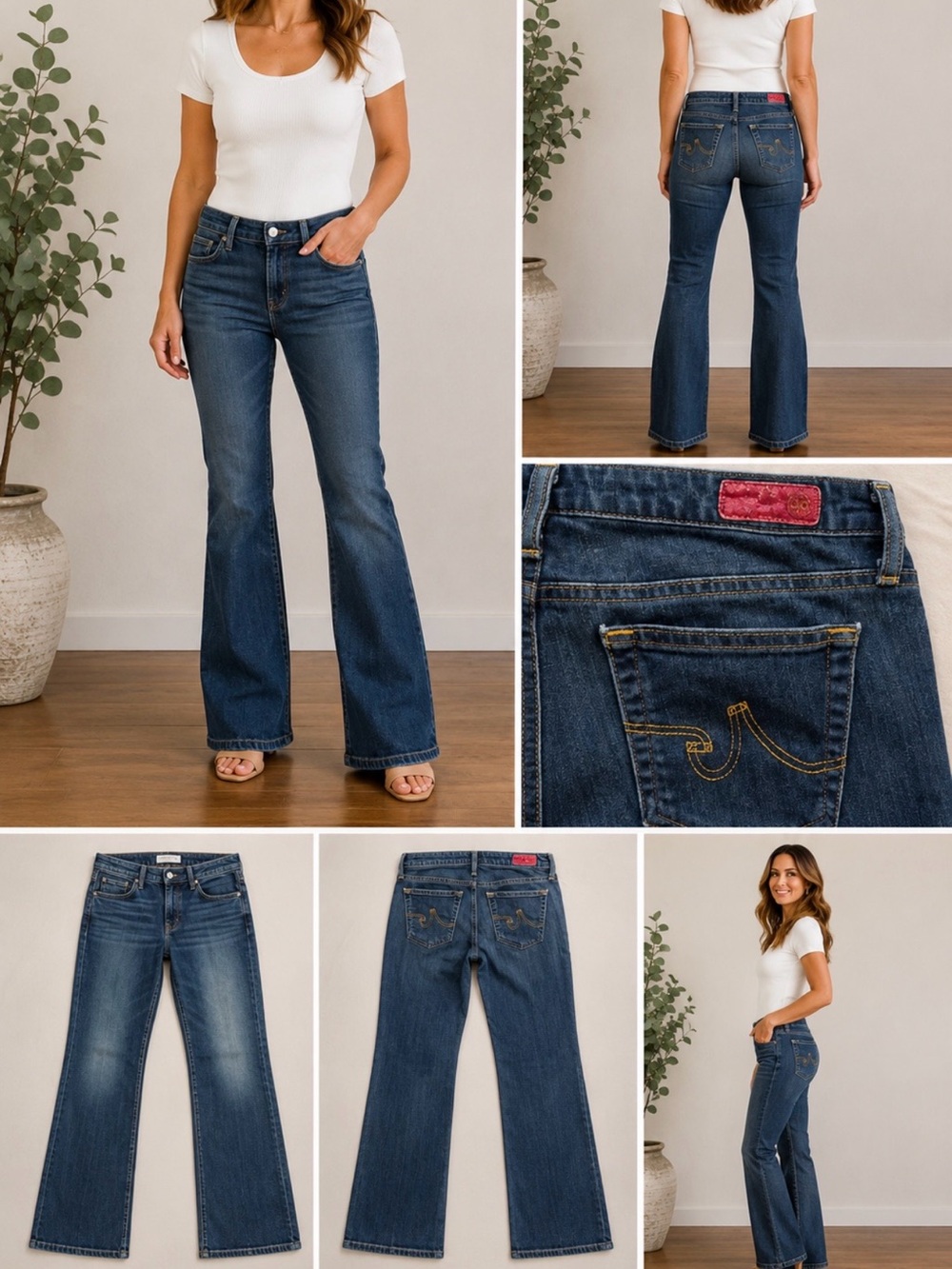 AG Adriano Goldschmied Soft Stretch Bootcut Flare Jeans Made in USA Sz 28💛